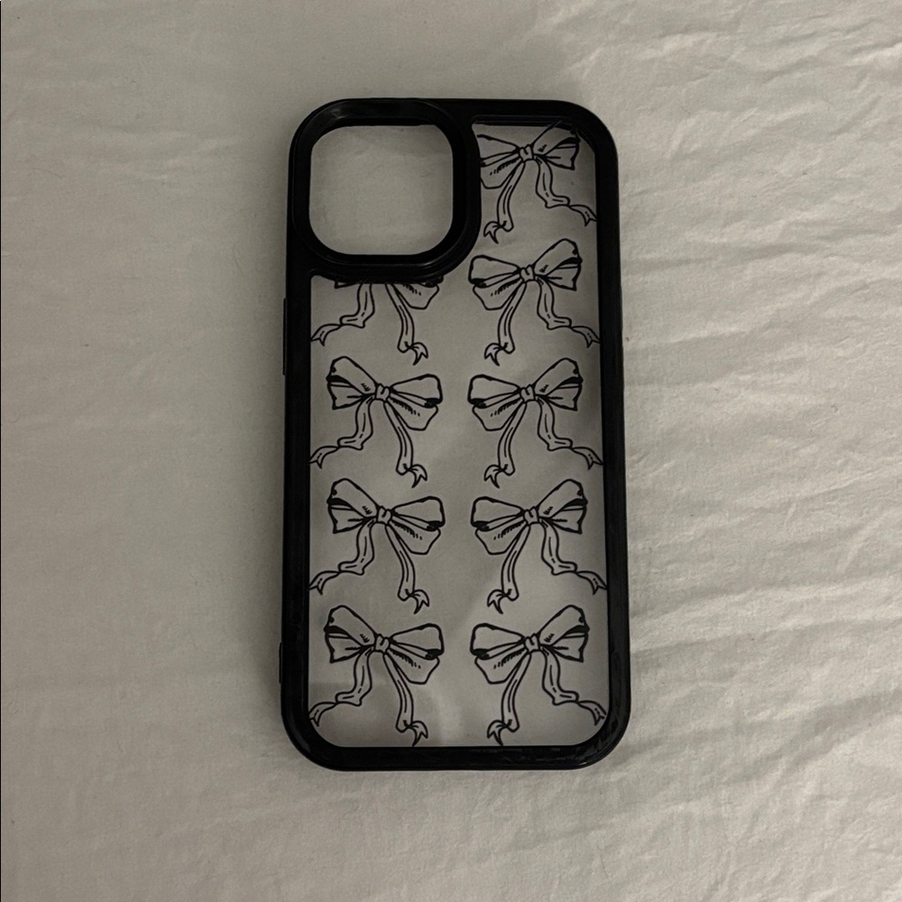 Black Bow Pattern Phone Case
